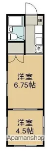 ロイヤル牛浜【105号室】の間取り