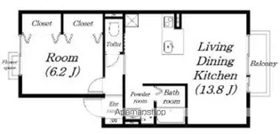 カーサ・フィーナ【103号室】の間取り