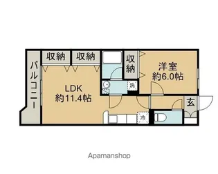 シャングリラ【305号室】の間取り