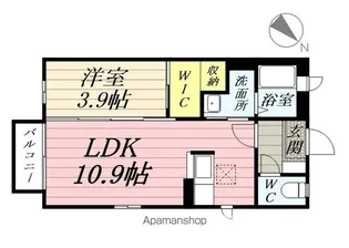 ファイン泉崎【1階】の間取り