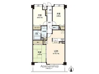 ロイヤルアーク二日市【202号室】の間取り
