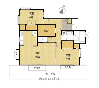 テラス喜多見ガーデン【1階】の間取り