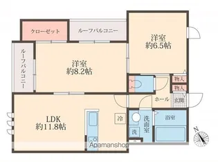 UTENA TERRACE A【2階】の間取り
