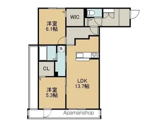 CLARIS SUMIYOSHI B【101号室】の間取り