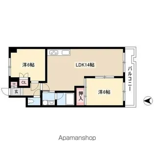 ラ・メゾン伊藤【5階】の間取り