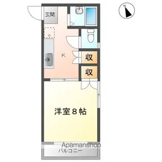 プレアール岡山医大東【4階】の間取り