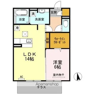 カーサ プリマヴェーラ【1階】の間取り