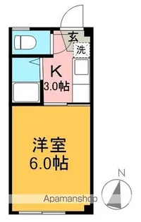 バレーベア若草【4階】の間取り