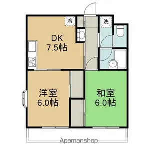 新潮通り一番館【2階】の間取り