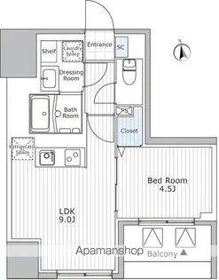 ウィステリア エス 上野【9階】の間取り