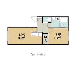 コーポアビッシュ【204号室】の間取り