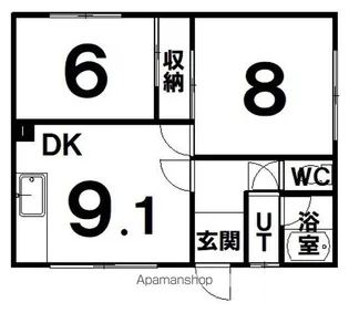 コーポ春採【1階】の間取り
