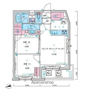 ジェノヴィア板橋東山町スカイガーデン【4階】の間取り
