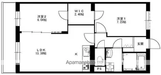 黒桝マンション【1階】の間取り