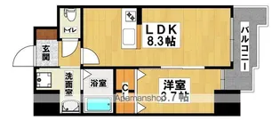 SーRESIDENCE堺BLAZE【1501号室】の間取り