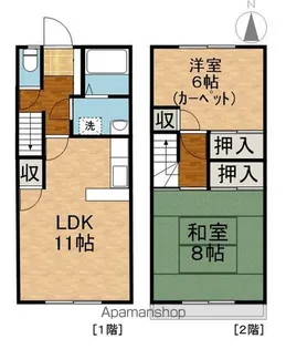 メゾンドアミータ【1階】の間取り