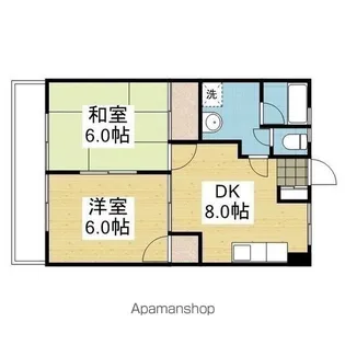 大聖ハイツ 中央棟【211号室】の間取り