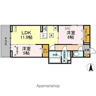 NOBLE FERRO C棟【1階】の間取り