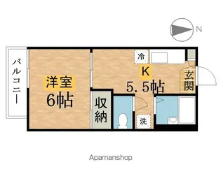 コーポエトワールC【1階】の間取り