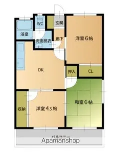 3DKの間取り画像