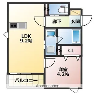 クリサンス【2階】の間取り