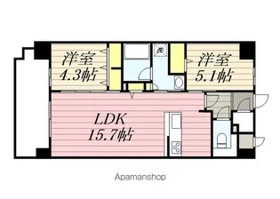 ウェルス雑餉隈駅前【9階】の間取り