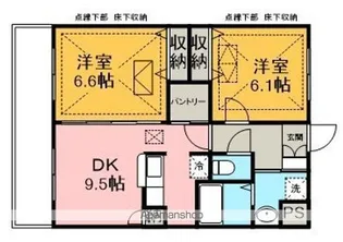 ルネスカトレアコート【1階】の間取り