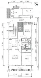 コーポレート新柏駅前3号棟【4階】の間取り