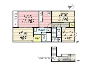 アムール久喜A棟【2階】の間取り
