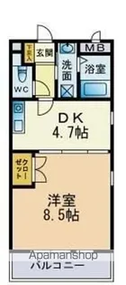 ハイ・コート堤丘【1階】の間取り