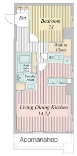 ドゥーエ清澄白河【4階】の間取り