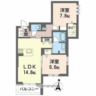フジスター浜松【2階】の間取り