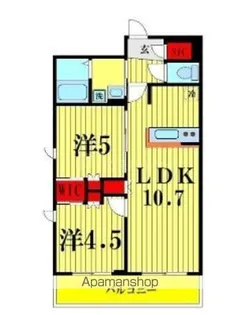 SーRESIDENCE錦糸町パークサイド【10階】の間取り