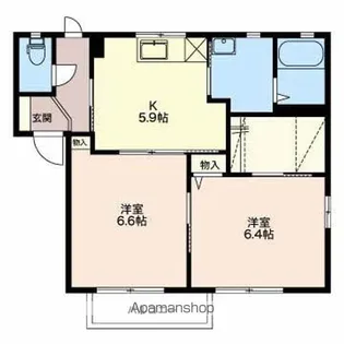 アヴェニールあい【B202号室】の間取り