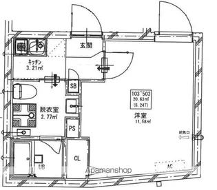 ミスティル志村坂上【1階】の間取り