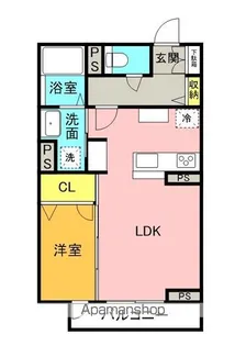 若者支援住宅B棟【103号室】の間取り