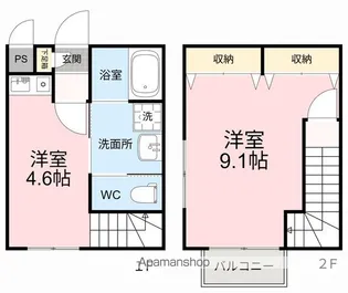 メゾンエスポワール長町【1階】の間取り