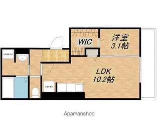 ビオット彦根A棟【101号室】の間取り