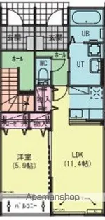 ディアコートE【1階】の間取り