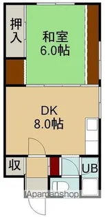 ジョイナス堀川Ⅰ(ジョイナスホリカワワン)【102号室】の間取り