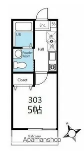 ハーミットクラブハウス横浜白楽【3階】の間取り