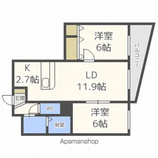 INFINITY双子山【2階】の間取り