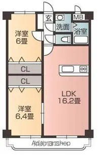 ユーミーKAWAKUBO【1階】の間取り