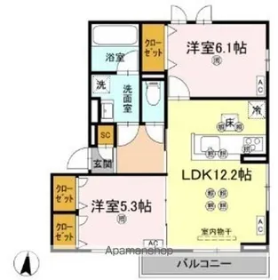 ステラヴィータ A棟【1階】の間取り