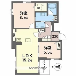 MAISON KEYAKI【201号室】の間取り