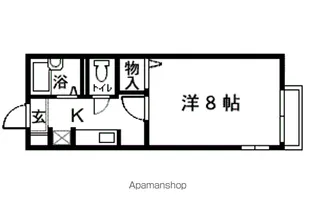 アルカディアS【201号室】の間取り
