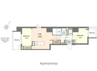 SーRESIDENCE浅草DIVERSE【2階】の間取り