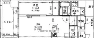 ラシュール・イン大橋Ⅱ【6階】の間取り