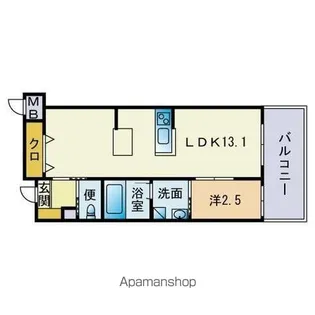 アーバンローズ薬院【11階】の間取り