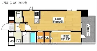 ルーグ箱崎【7階】の間取り